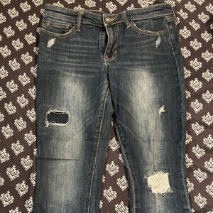 GAP Distressed Dark Blue Jeans
